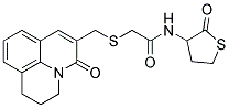 N-(4,5-DIHYDRO-2(3H)-THIOPHENON-3-YL)-[(2,3-DIHYDRO-5-OXO-(1H,5H)-BENZO[IJ]QUINOLIZIN-6-YL)METHYLTHIO]ACETAMIDE 结构式