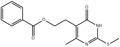 2-[4-METHYL-2-(METHYLSULFANYL)-6-OXO-1,6-DIHYDRO-5-PYRIMIDINYL]ETHYL BENZENECARBOXYLATE 结构式