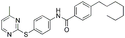 4-N-HEPTYL-N-[4-[(4-METHYLPYRIMIDIN-2-YL)THIO]PHENYL]BENZAMIDE 结构式