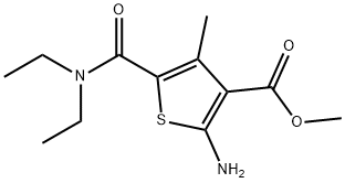 2-氨基-5-甲基噻吩-3-羧酸甲酯 结构式