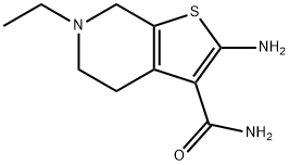 2-氨基-6-乙基-4,5,6,7-四氢噻吩并[2,3-C]吡啶-3-甲酰胺 结构式