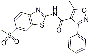 5-METHYL-N-[6-(METHYLSULFONYL)-1,3-BENZOTHIAZOL-2-YL]-3-PHENYLISOXAZOLE-4-CARBOXAMIDE 结构式