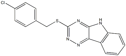 3-[(4-Chlorobenzyl)sulfanyl]-5H-[1,2,4]triazino[5,6-b]indole 结构式