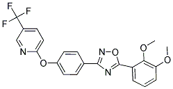 2,3-DIMETHOXY-1-(4-(4-(5-(TRIFLUOROMETHYL)(2-PYRIDYLOXY))PHENYL)(2,3,5-OXADIAZOLYL))BENZENE 结构式