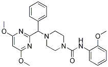 4-[α-(4,6-Dimethoxypyrimidin-2-yl)benzyl]-N-(2-methoxyphenyl)piperazine-1-carboxamide 结构式