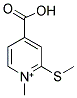 4-Carboxy-1-methyl-2-(methylsulfanyl)pyridinium 结构式