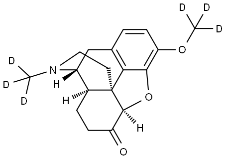 (5ALPHA)-4,5-环氧-3-(三氘甲基)-17-(三氘甲基)吗喃-6-酮 结构式