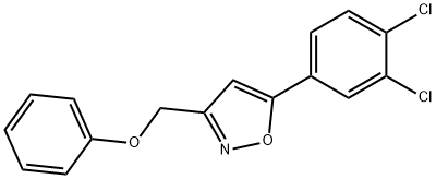 5-(3,4-DICHLOROPHENYL)-3-(PHENOXYMETHYL)ISOXAZOLE 结构式