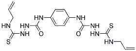 N-(((PROP-2-ENYLAMINO)THIOXOMETHYL)AMINO)((4-((2-((PROP-2-ENYLAMINO)THIOXOMETHYL)HYDRAZINO)CARBONYLAMINO)PHENYL)AMINO)FORMAMIDE 结构式