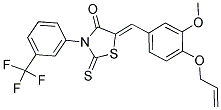 (5Z)-5-[4-(ALLYLOXY)-3-METHOXYBENZYLIDENE]-2-THIOXO-3-[3-(TRIFLUOROMETHYL)PHENYL]-1,3-THIAZOLIDIN-4-ONE 结构式