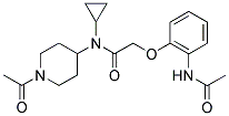 N-(1-ACETYLPIPERIDIN-4-YL)-N-CYCLOPROPYL-2-(2-ACETAMIDOPHENOXY)ACETAMIDE 结构式