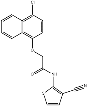 2-[(4-CHLORO-1-NAPHTHYL)OXY]-N-(3-CYANO-2-THIENYL)ACETAMIDE 结构式