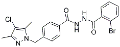 2-BROMO-N'-{4-[(4-CHLORO-3,5-DIMETHYL-1H-PYRAZOL-1-YL)METHYL]BENZOYL}BENZOHYDRAZIDE 结构式