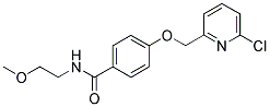 4-[(6-CHLOROPYRIDIN-2-YL)METHOXY]-N-(2-METHOXYETHYL)BENZAMIDE 结构式