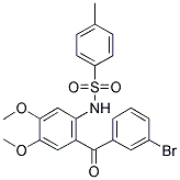 N-[2-(3-BROMO-BENZOYL)-4,5-DIMETHOXY-PHENYL]-4-METHYL-BENZENESULFONAMIDE 结构式