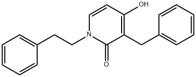 3-Benzyl-4-hydroxy-1-phenethyl-2(1H)-pyridinone 结构式