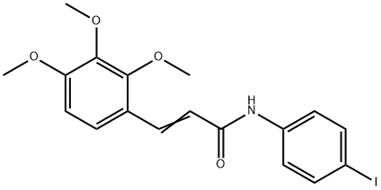 N-(4-IODOPHENYL)-3-(2,3,4-TRIMETHOXYPHENYL)ACRYLAMIDE 结构式