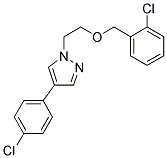 1-[2-(2-Chlorobenzyloxy)ethyl]-4-(4-chlorophenyl)-(1H)-pyrazole 结构式