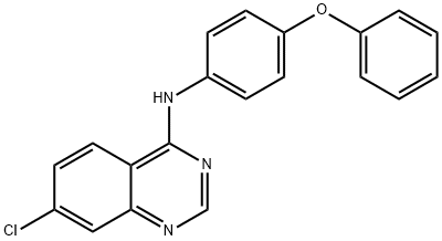 7-CHLORO-N-(4-PHENOXYPHENYL)-4-QUINAZOLINAMINE 结构式