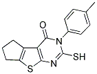 6-MERCAPTO-5-P-TOLYL-1,2,3,5-TETRAHYDRO-8-THIA-5,7-DIAZA-CYCLOPENTA[A]INDEN-4-ONE 结构式