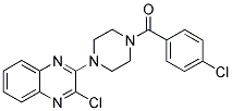 (4-CHLOROPHENYL)[4-(3-CHLOROQUINOXALIN-2-YL)PIPERAZINO]METHANONE 结构式