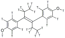 DIETHYLSTILBESTROL, [3H(G)] 结构式