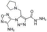 1-(4-Amino-1,2,5-oxadiazol-3-yl)-5-(1-pyrrolidinylmethyl)-1H-1,2,3-triazole-4-carbohydrazide 结构式
