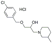 1-[(4-CHLOROBENZYL)OXY]-3-(3-METHYLPIPERIDIN-1-YL)PROPAN-2-OL HYDROCHLORIDE 结构式