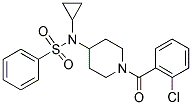 1-(2-CHLOROBENZOYL)-4-[CYCLOPROPYL(PHENYLSULPHONYL)AMINO]PIPERIDINE 结构式