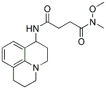 N-METHOXY-N-METHYL-4-OXO-4-[(2,3,6,7-TETRAHYDRO-(1H,5H)-BENZO[IJ]QUINOLIZIN-3-YL)AMINO]BUTANAMIDE 结构式