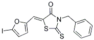 (5Z)-3-BENZYL-5-[(5-IODO-2-FURYL)METHYLENE]-2-THIOXO-1,3-THIAZOLIDIN-4-ONE 结构式