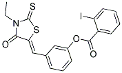 3-[(Z)-(3-ETHYL-4-OXO-2-THIOXO-1,3-THIAZOLIDIN-5-YLIDENE)METHYL]PHENYL 2-IODOBENZOATE 结构式