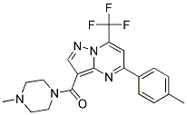 5-(4-METHYLPHENYL)-3-[(4-METHYLPIPERAZIN-1-YL)CARBONYL]-7-(TRIFLUOROMETHYL)PYRAZOLO[1,5-A]PYRIMIDINE 结构式
