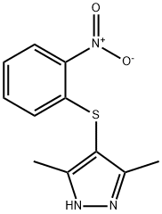 3,5-DIMETHYL-4-[(2-NITROPHENYL)THIO]-1H-PYRAZOLE 结构式