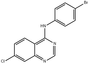 N-(4-BROMOPHENYL)-7-CHLORO-4-QUINAZOLINAMINE 结构式