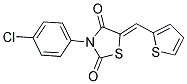 (5Z)-3-(4-CHLOROPHENYL)-5-(THIEN-2-YLMETHYLENE)-1,3-THIAZOLIDINE-2,4-DIONE 结构式