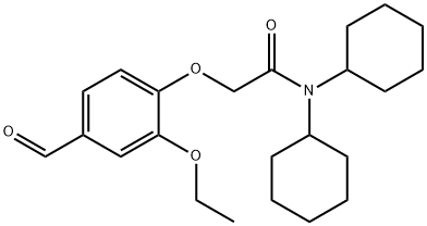 N,N-DICYCLOHEXYL-2-(2-ETHOXY-4-FORMYL-PHENOXY)-ACETAMIDE 结构式