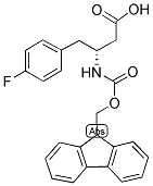 FMOC-(R)-3-氨基-4-(4-氟苯基)-丁酸 结构式
