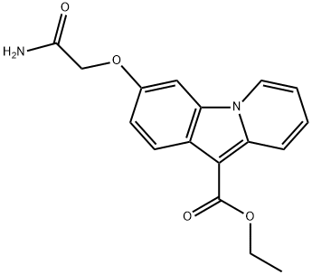 3-(2-氨基-2-氧代乙氧基)吡啶并[1,2-A]吲哚-10-羧酸乙酯 结构式