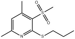 4,6-DIMETHYL-2-(PROPYLSULFANYL)-3-PYRIDINYL METHYL SULFONE 结构式