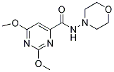 2,6-DIMETHOXY-N-MORPHOLINOPYRIMIDINE-4-CARBOXAMIDE 结构式
