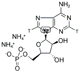 ADENINE-BETA-D-ARABINOFURANOSIDE 5'-MONOPHOSPHATE, DIAMMONIUM SALT, [2,8-3H]- 结构式