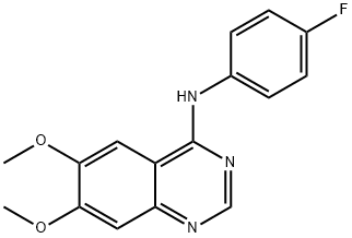 N-(4-FLUOROPHENYL)-6,7-DIMETHOXY-4-QUINAZOLINAMINE 结构式