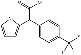 2-(噻吩-2-基)-2-(4-(三氟甲基)苯基)乙酸 结构式