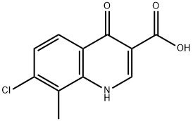 7-CHLORO-8-METHYL-4-OXO-1,4-DIHYDRO-QUINOLINE-3-CARBOXYLIC ACID 结构式