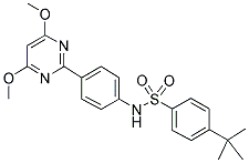 4-TERT-BUTYL-N-[4-(4,6-DIMETHOXYPYRIMIDIN-2-YL)PHENYL]BENZENESULPHONAMIDE 结构式