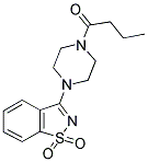 3-(4-BUTYRYLPIPERAZIN-1-YL)-1,2-BENZISOTHIAZOLE 1,1-DIOXIDE 结构式