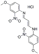 (3-(4-METHOXY-2-NITROPHENYLAMINO)PROP-2-ENYLIDENE)4-METHOXY-2-NITROPHENYLAMINE, HYDROCHLORIDE 结构式