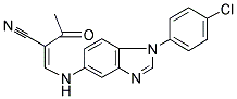 2-Acetyl-3-([1-(4-chlorophenyl)-1H-benzimidazol-5-yl]amino)acrylonitrile 结构式