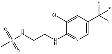 N-(2-([3-CHLORO-5-(TRIFLUOROMETHYL)-2-PYRIDINYL]AMINO)ETHYL)METHANESULFONAMIDE 结构式